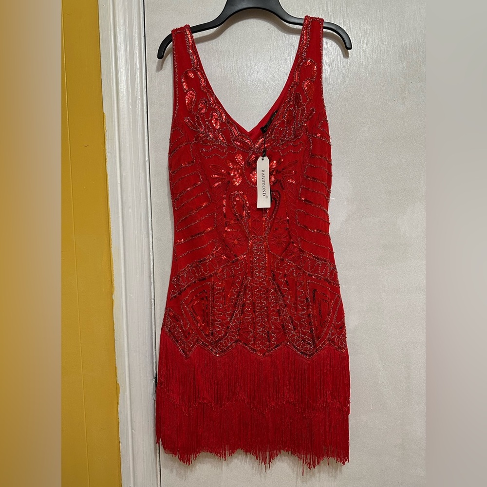 Babebeyond Women’s Flapper Dress -NWT -Red